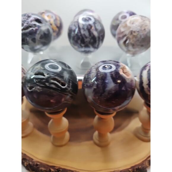 55mm To 65mm Natural Sphalerite Quartz Crystal W/wooden Stand 1 Each - Picture 8 of 12